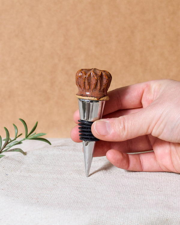 Russula Carved Wine Stopper