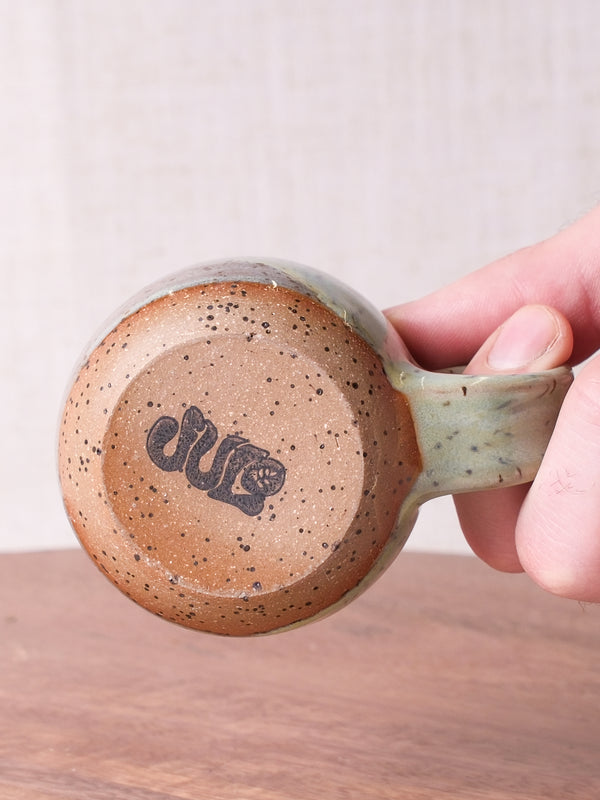 White Sage and Nutmeg Rounded Espresso Cup