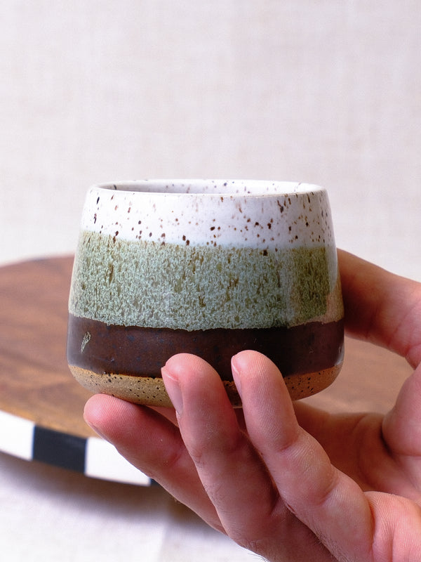 Black Walnut and White Cortado Cup