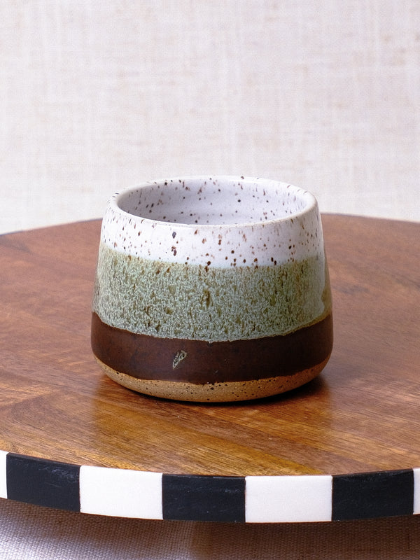 Black Walnut and White Cortado Cup