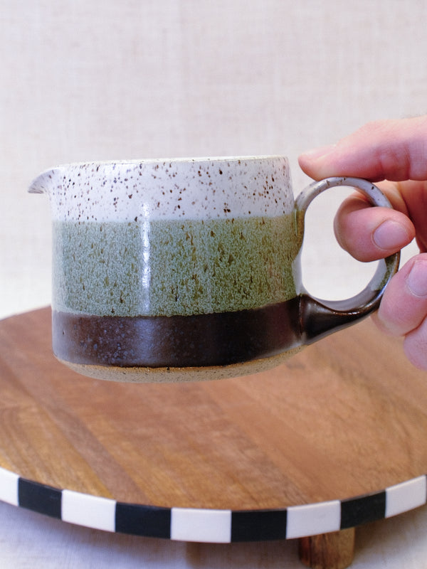 Black Walnut and White Citrus Juicer and Pitcher Set