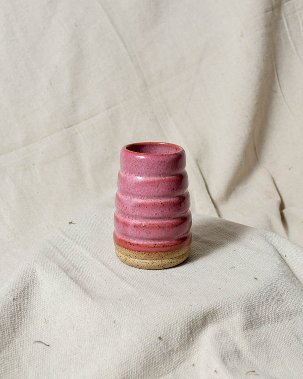 Raspberry Wavy Bud Vase