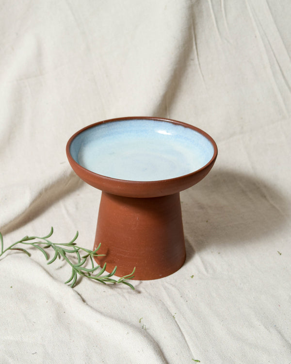 White Opal Pedestal Dish