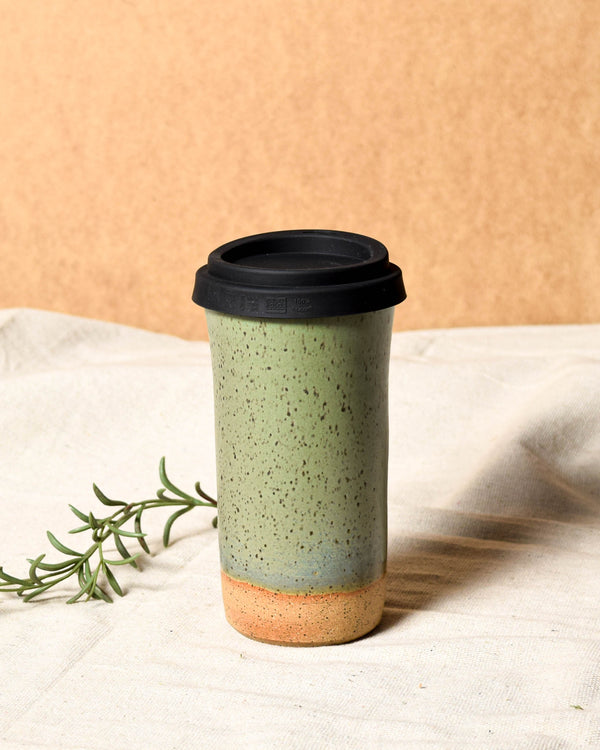 Matcha Travel Tumbler - Black Lid