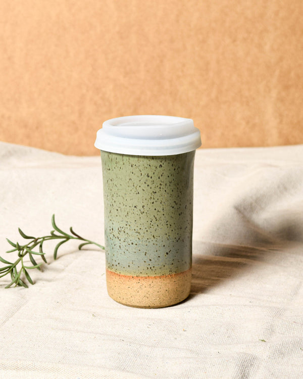 Matcha Travel Tumbler - White Lid