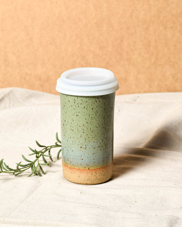 Matcha Travel Tumbler - White Lid