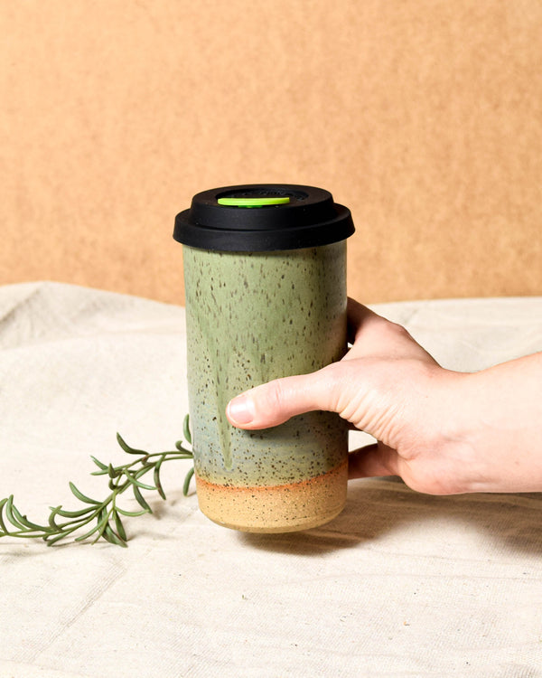 Matcha Travel Tumbler - Leaf Lid