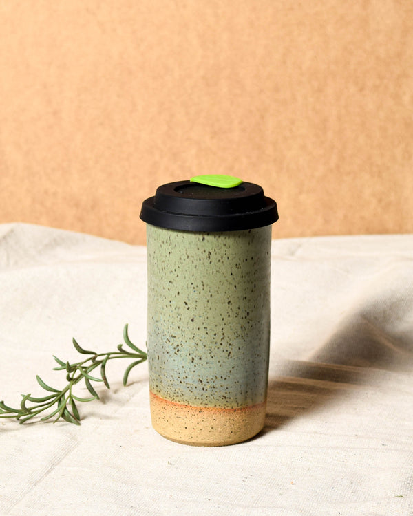 Matcha Travel Tumbler - Leaf Lid