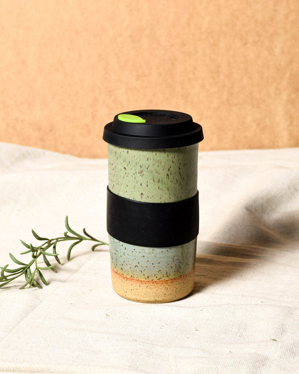 Matcha Travel Tumbler - Leaf Lid