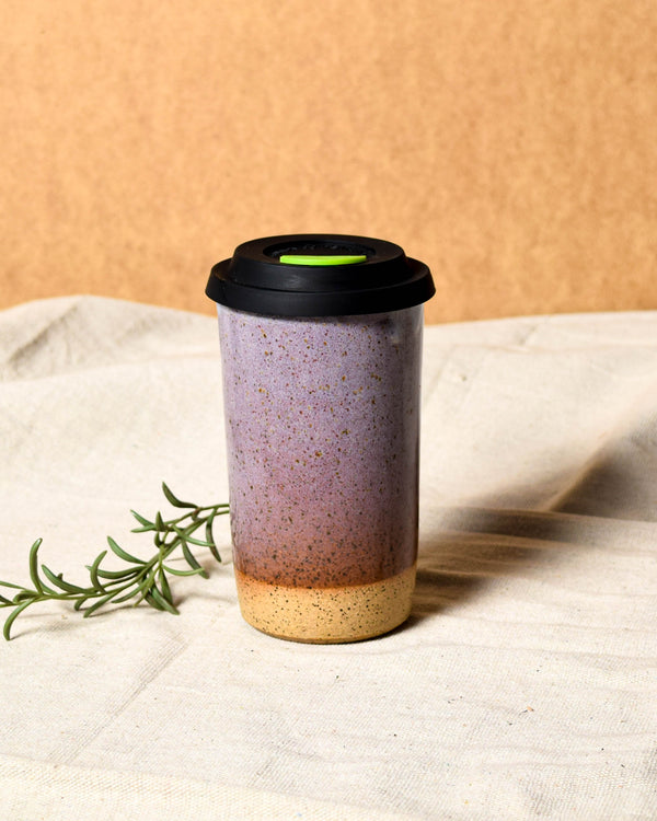 Lavender Travel Tumbler - Leaf Lid