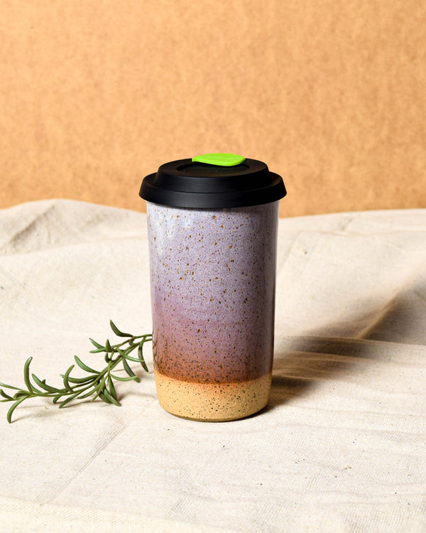 Lavender Travel Tumbler - Leaf Lid