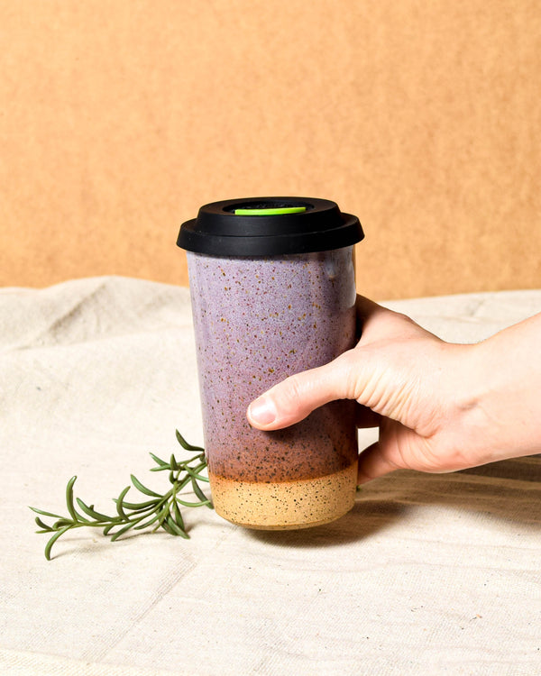 Lavender Travel Tumbler - Leaf Lid