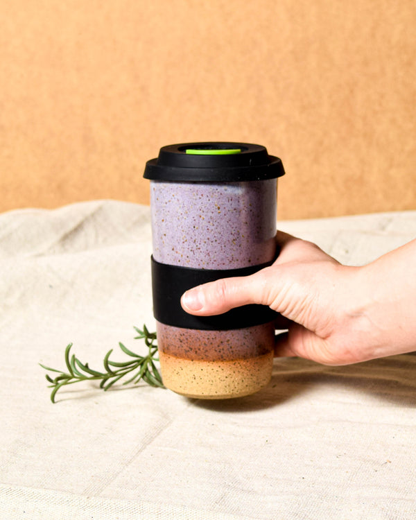 Lavender Travel Tumbler - Leaf Lid