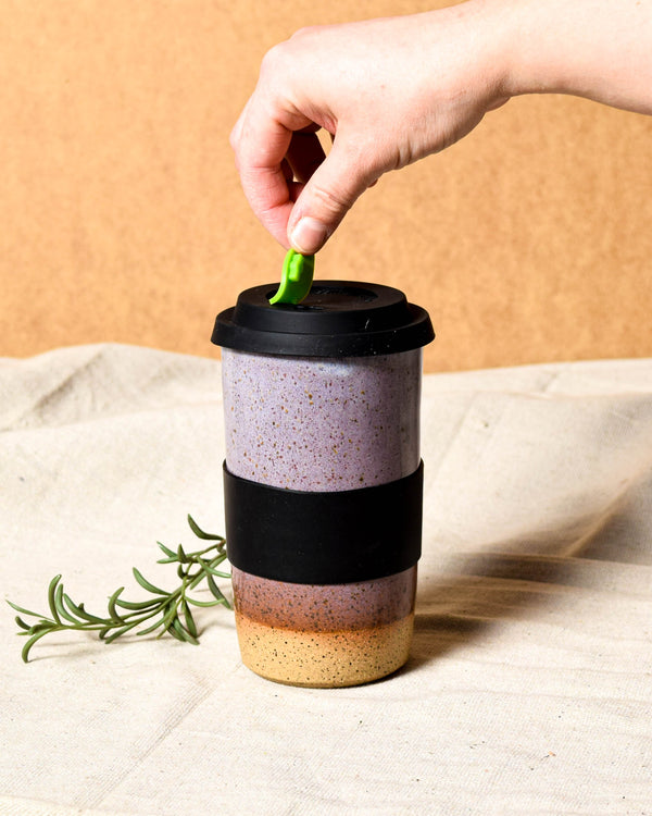 Lavender Travel Tumbler - Leaf Lid