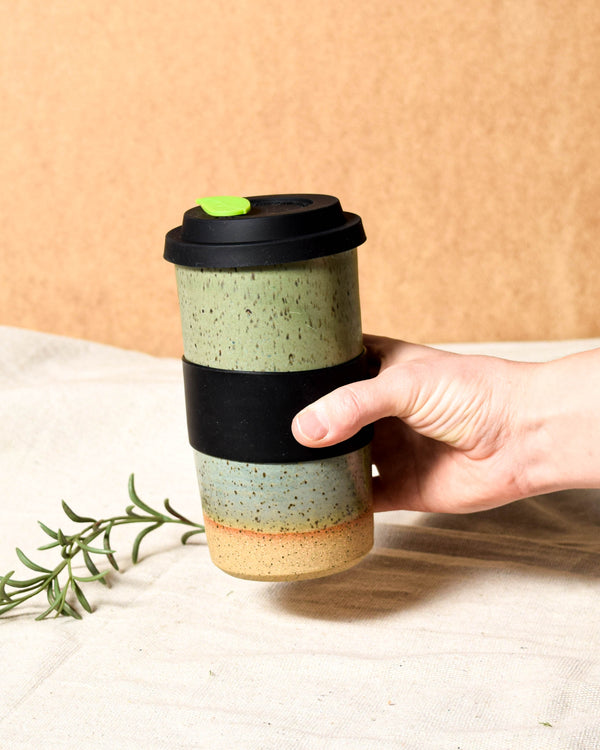 Matcha Travel Tumbler - Leaf Lid