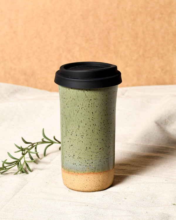 Matcha Travel Tumbler - Black Lid