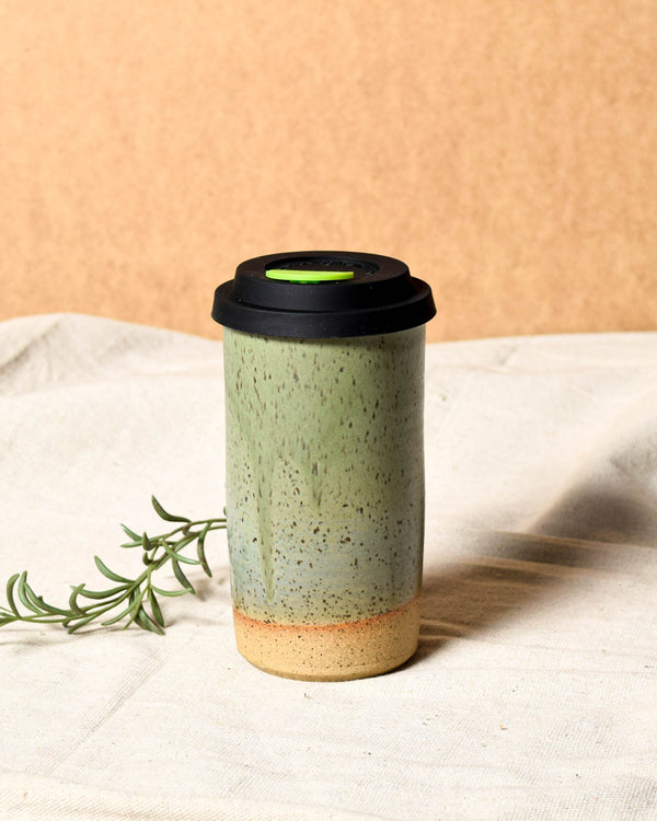 Matcha Travel Tumbler - Leaf Lid