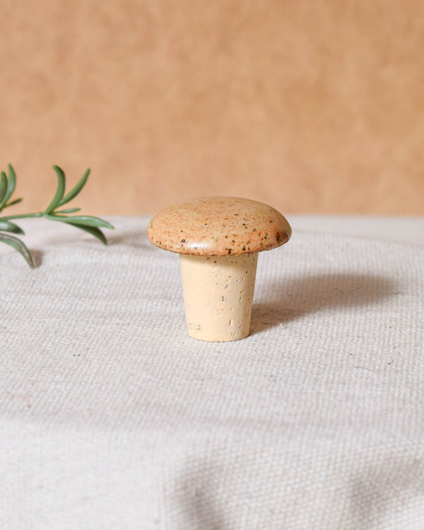 Nutmeg Mushroom Cork Bottle Stopper