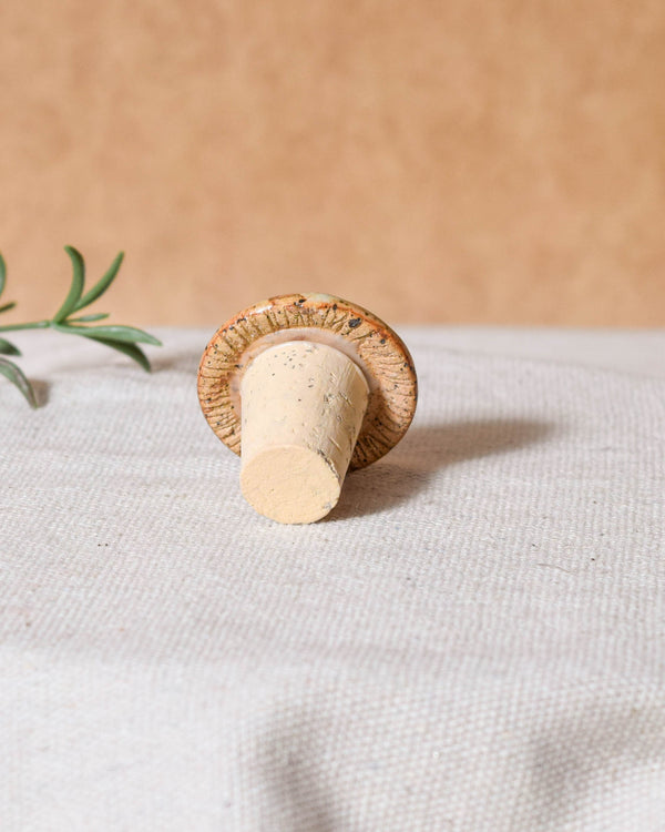 Nutmeg Mushroom Cork Bottle Stopper