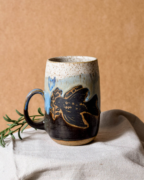 Patchy Denim Folk Bird Mug