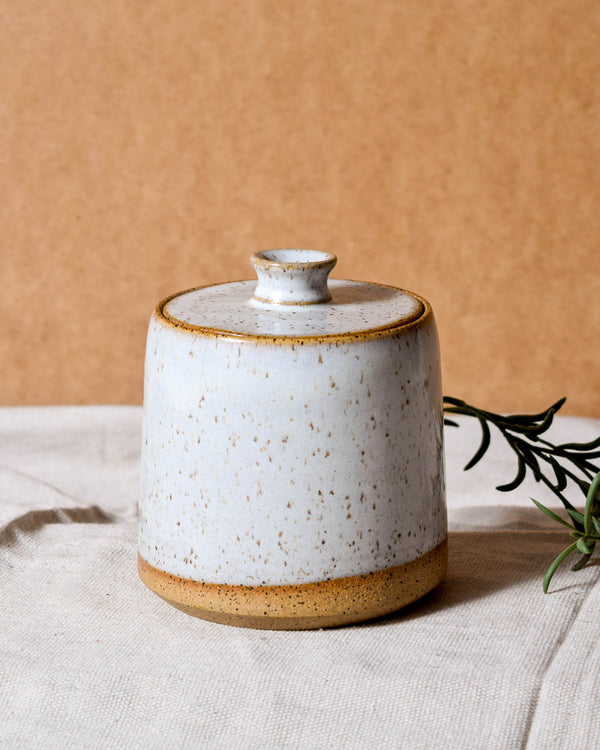 White Opal Sugar Jar