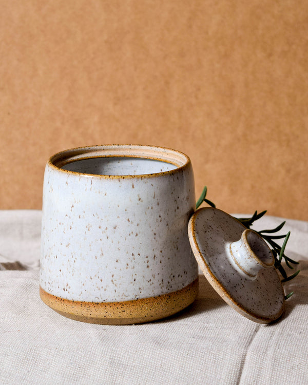 White Opal Sugar Jar