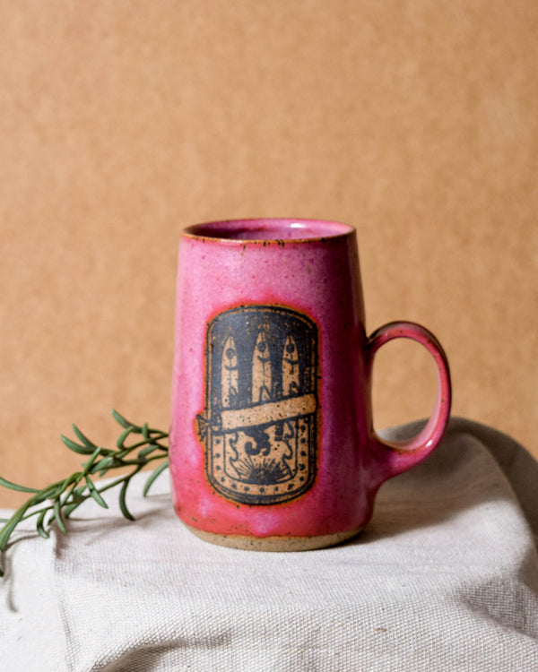 Raspberry Sardine Tapered Mug