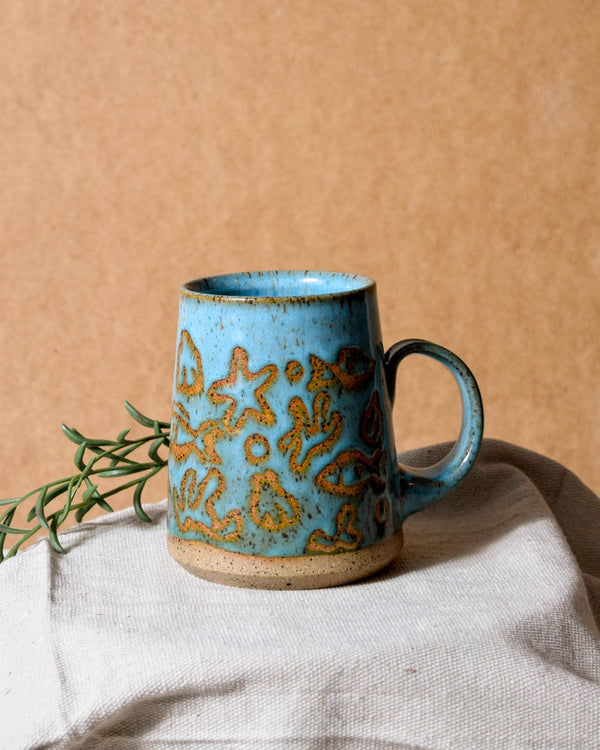 Under the Sea Blue Mug