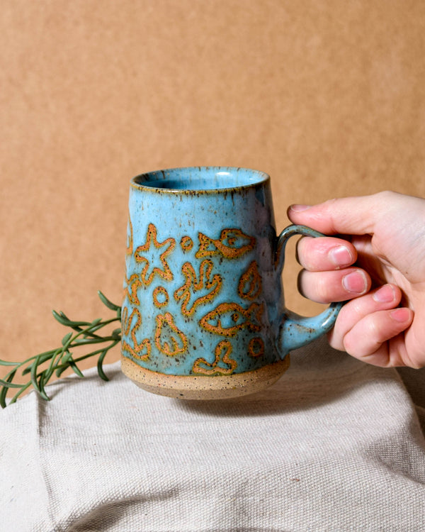 Under the Sea Blue Mug