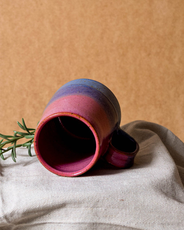 Raspberry & Cornflower Tapered Mug