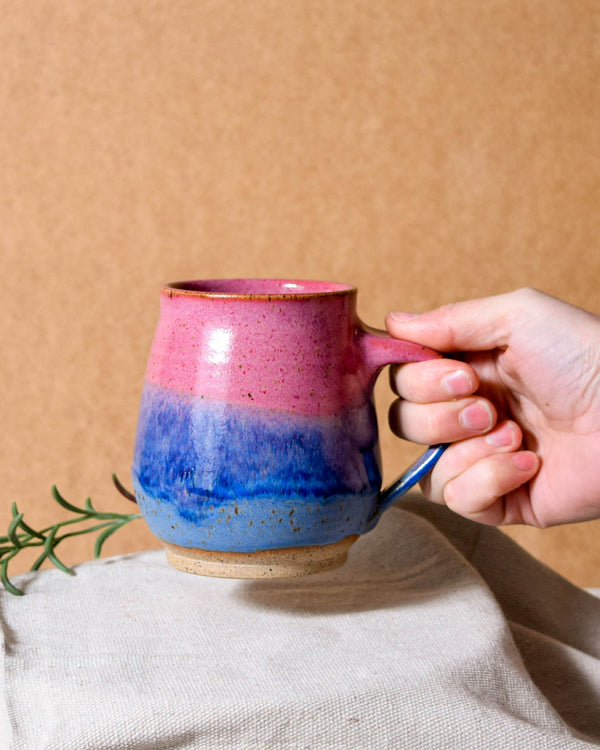 Raspberry & Cornflower Belly Mug