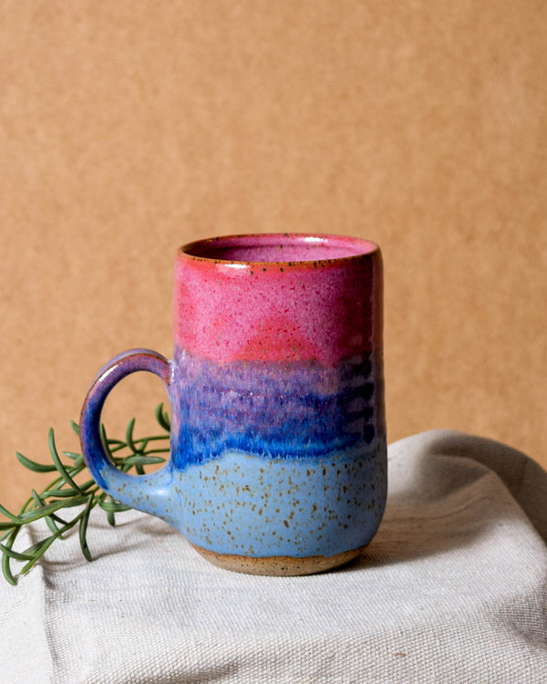 Raspberry & Cornflower Rise Mug