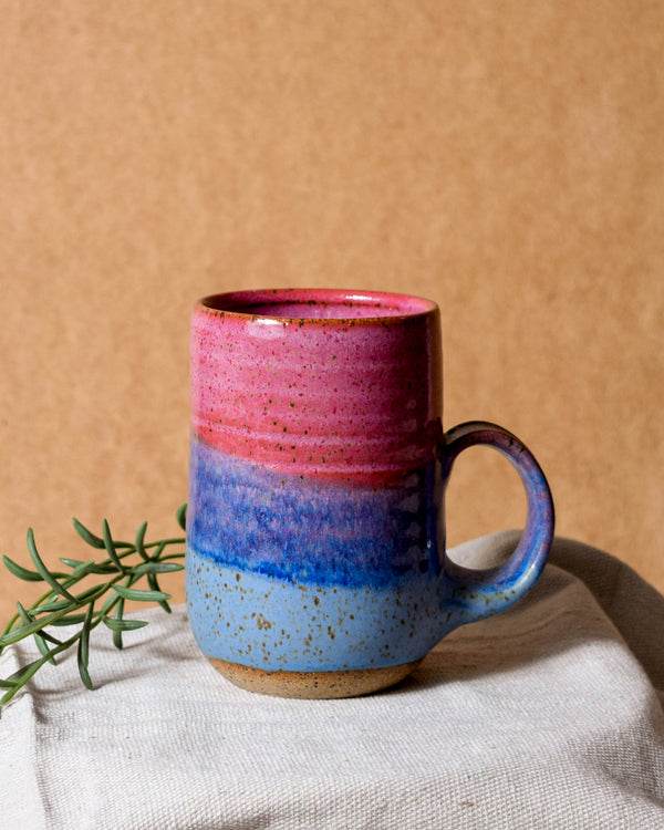 Raspberry & Cornflower Rise Mug