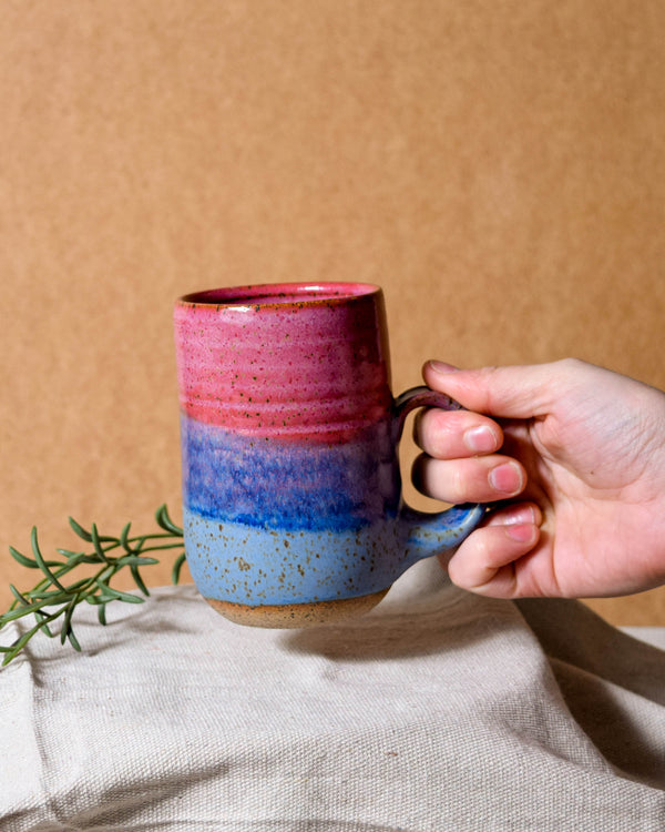 Raspberry & Cornflower Rise Mug