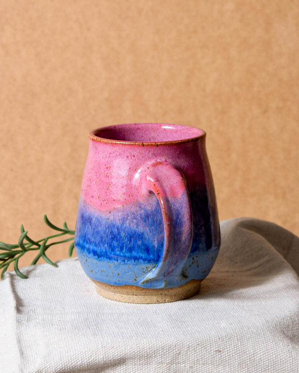 Raspberry & Cornflower Belly Mug