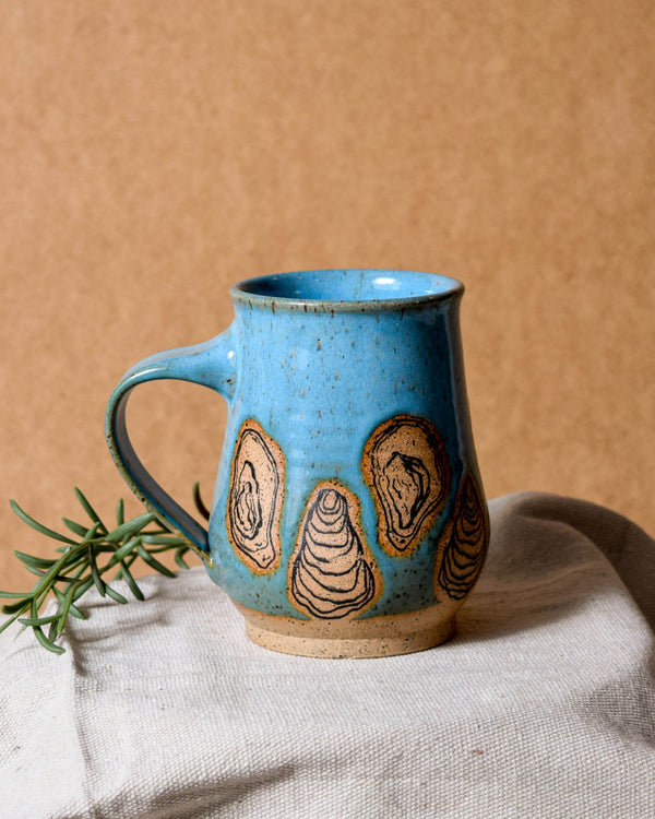 Blue Oyster Belly Mug