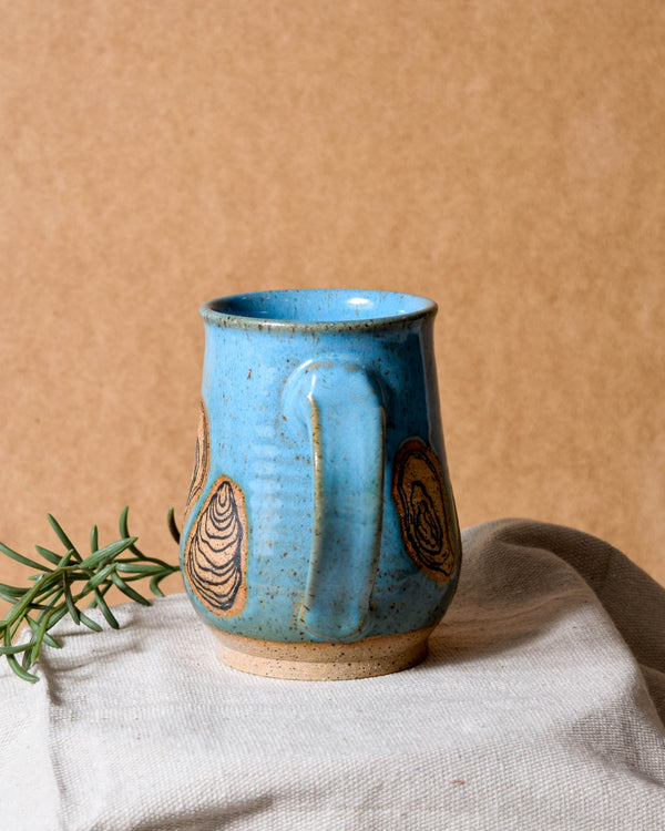 Blue Oyster Belly Mug