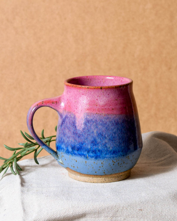 Raspberry & Cornflower Belly Mug