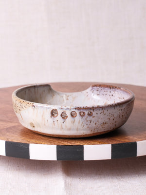 Sandy Beige Grater Herb Stripper Dish