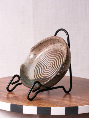 Stoned Denim and Beige Grater Herb Stripper Dish