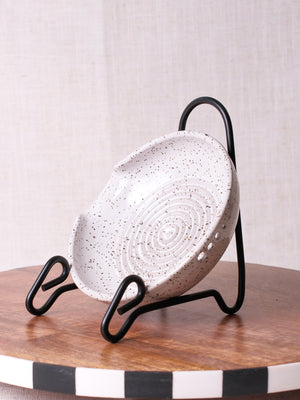 White Grater Herb Stripper Dish