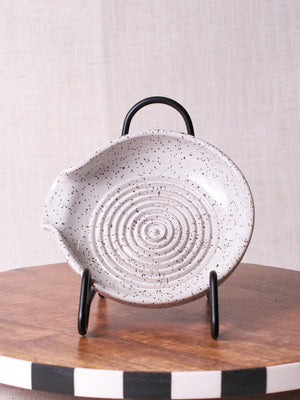 White Grater Herb Stripper Dish