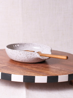 White Grater Herb Stripper Dish