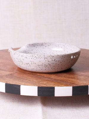 White Grater Herb Stripper Dish