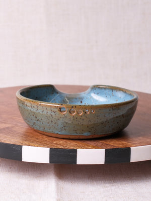 Norse Blue Grater Herb Stripper Dish