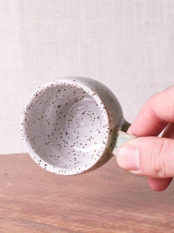White Sage and Nutmeg Rounded Espresso Cup