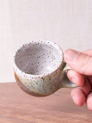 White Sage and Nutmeg Rounded Espresso Cup