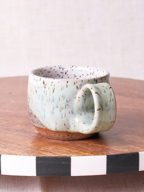 White Sage and Nutmeg Rounded Espresso Cup