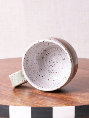 White Sage and Nutmeg Rounded Espresso Cup