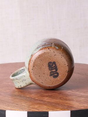 White Sage and Nutmeg Rounded Espresso Cup